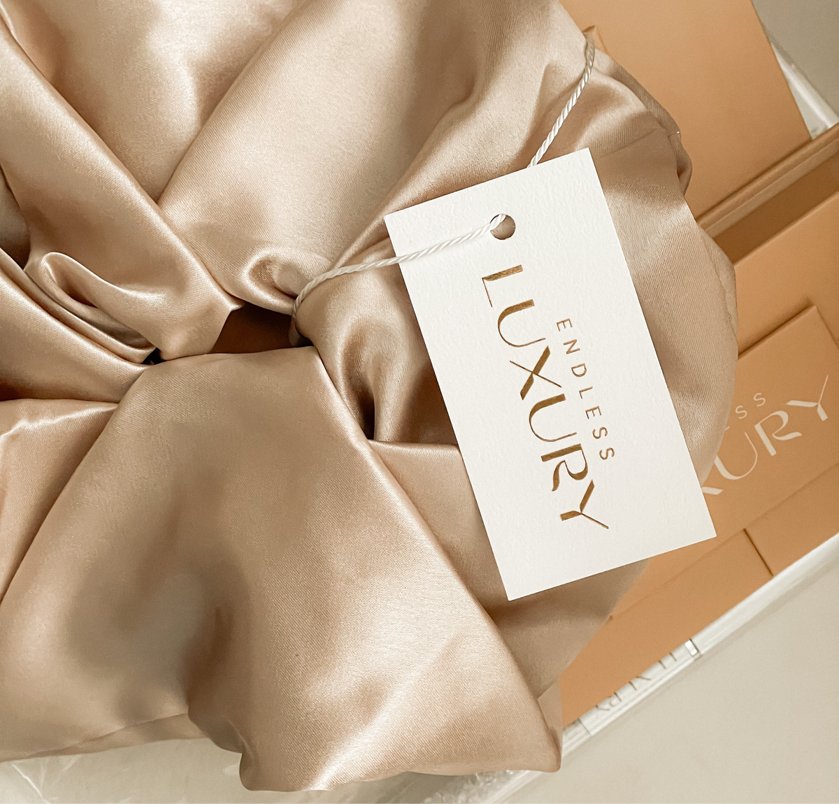 Silk Scrunchie - Rose Gold L