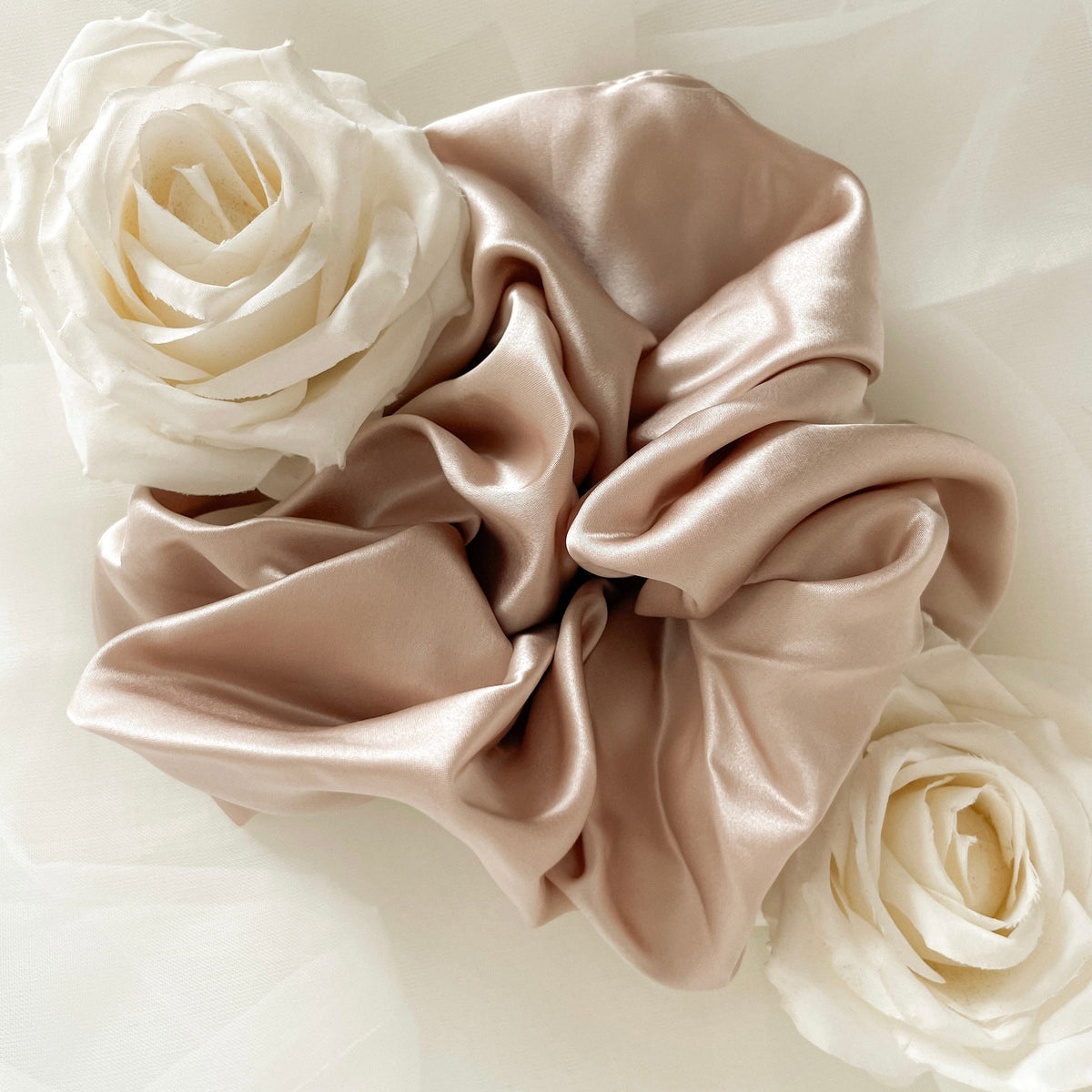 Silk Scrunchie - Rose Gold L